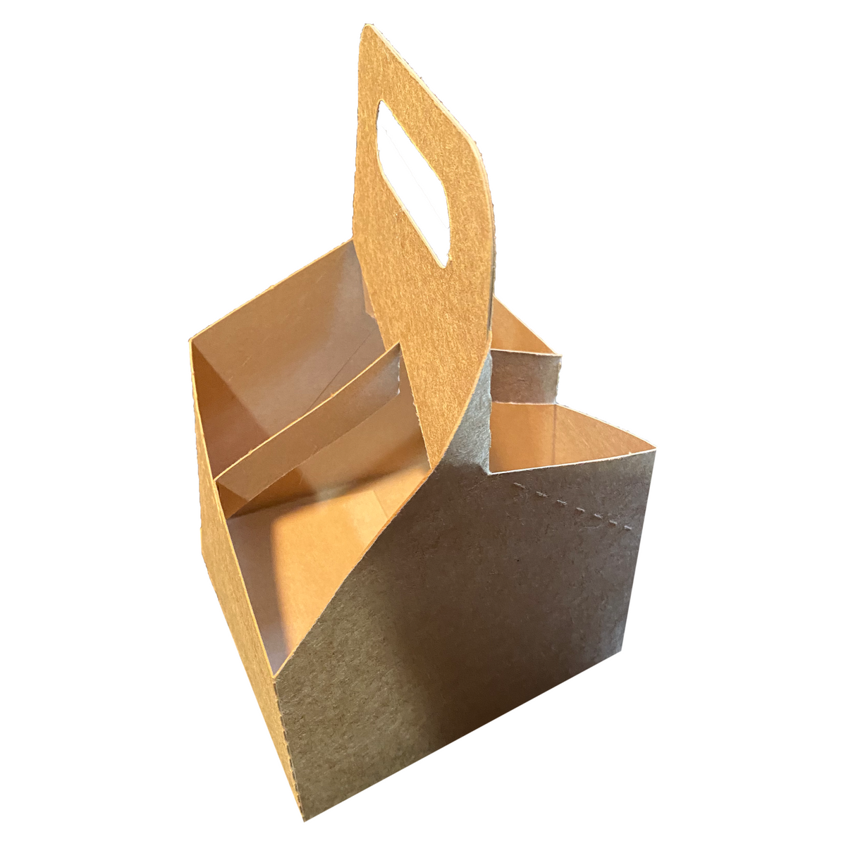 Corrugation Kraft Cardboard Take away Disposable Cup Carrier with